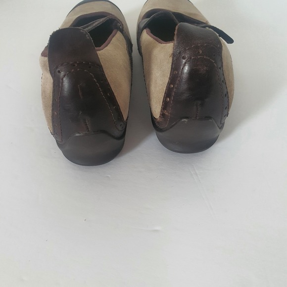 Merrell Plaza Bandeau Mary Jane Sz 9 Women Brown Wedge Taupe Suede Leather - Picture 3 of 14